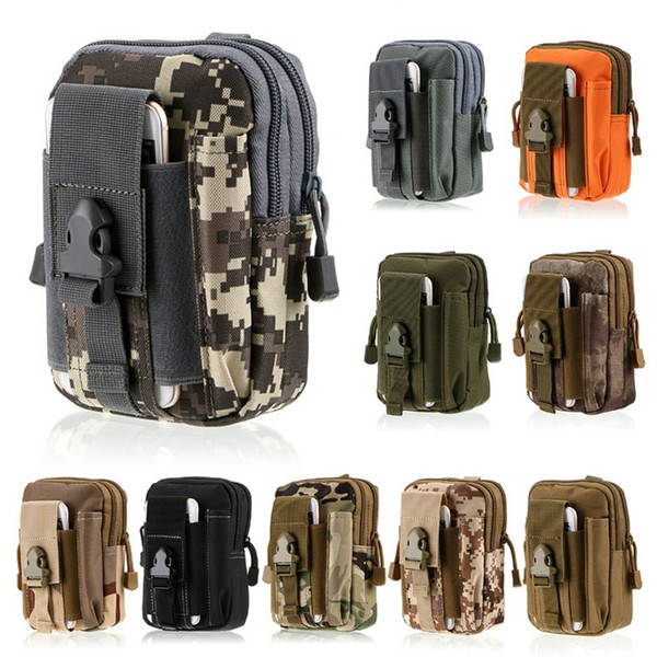 Wallet Pouch Purse Phone Case Outdoor Tactical Holster tactics Molle Hip Waist Belt Bag with Zipper for iPhone Samsung