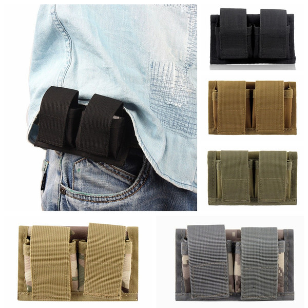 Tactical Speed loader Pouch Case Holder Nylon Double Speedloader Belt Universal Fit .357 .44 Most From .38 To .45 Colt