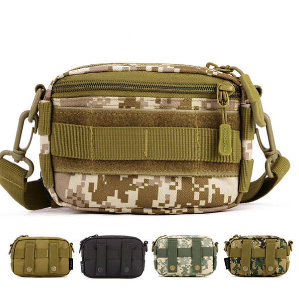 Profession EverToner Tactical Pockets, MOLLE Outdoor Travel Mini Nylon Messenger Bag (running, Riding, Climbing) Free Shipping