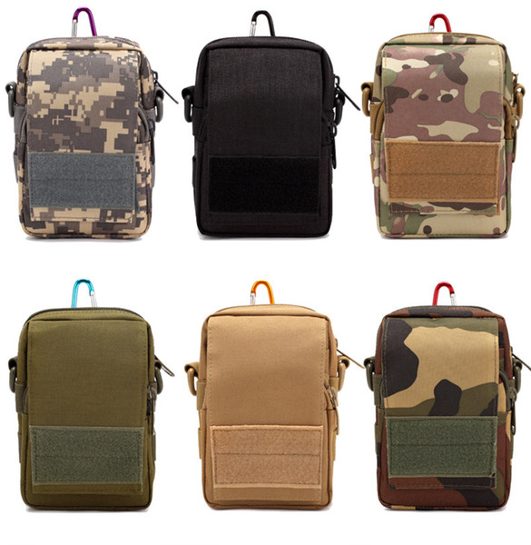 Outdoor camouflage tactical small waist bag phone bags outdoor multi-purpose pocket male sports small bag shoulder bag