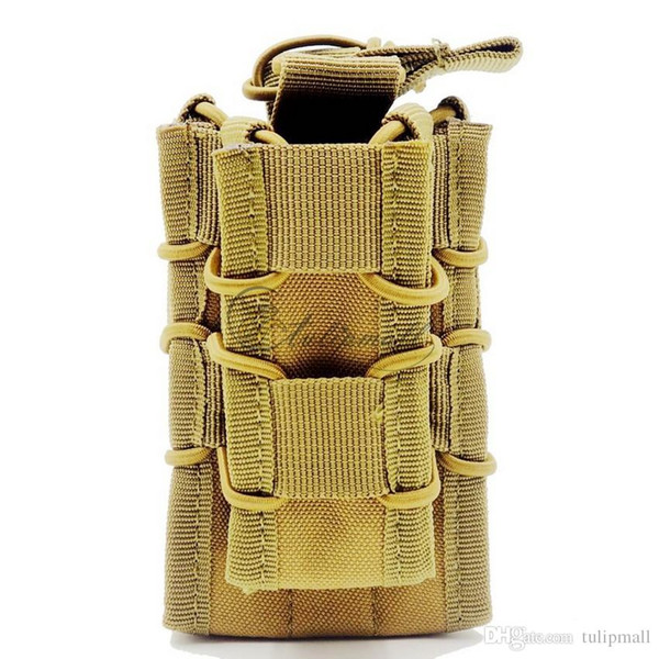 EDC MOLLE Tactical Open Top Double Decker Single Rifle Pistol Mag Pouch Magazine Bag,Outdoor Camping hiking Waist Bag Tool Pouch