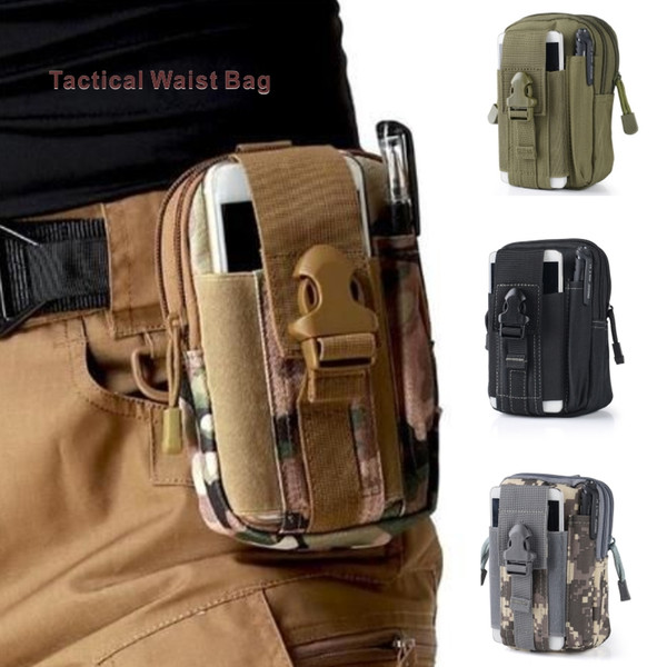 Multi-function Tactical Waist Bag Encrypt Oxford cloth 600D waterproof Wallet Pouch Phone Case Outdoor Camping Hiking Bag.