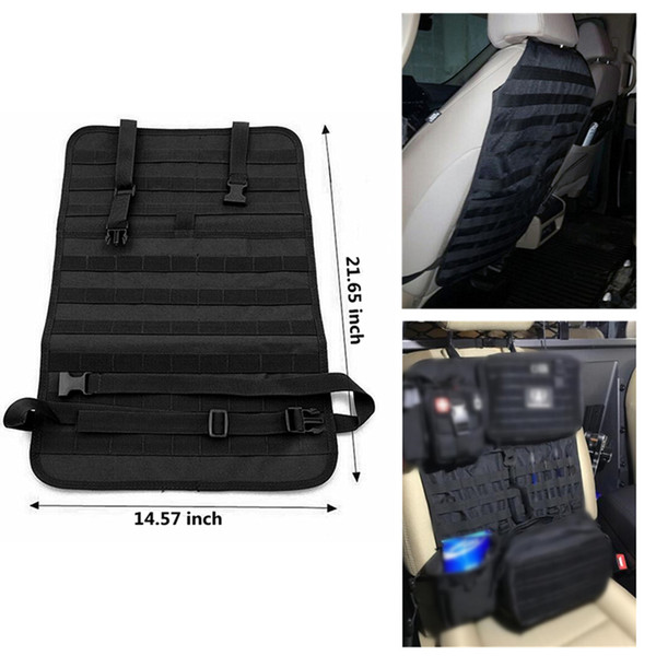 FIRECLUB Car Seat Back Organizer, Tactical MOLLE Vehicle Panel Car Seat Cover Protector Universal Fit