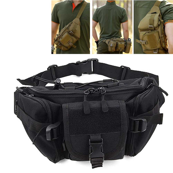 New Tactical Waist Bag Molle Hip single Shoulder Bag Portable fanny pack with mobile Phone Case for Women Men Outdoor Camping Climbing