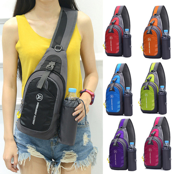 7 Colors Student Cross body Travel Bag Chest Bag External Charging Pocket Waterproof Sling Messenger Single Shoulder Bags