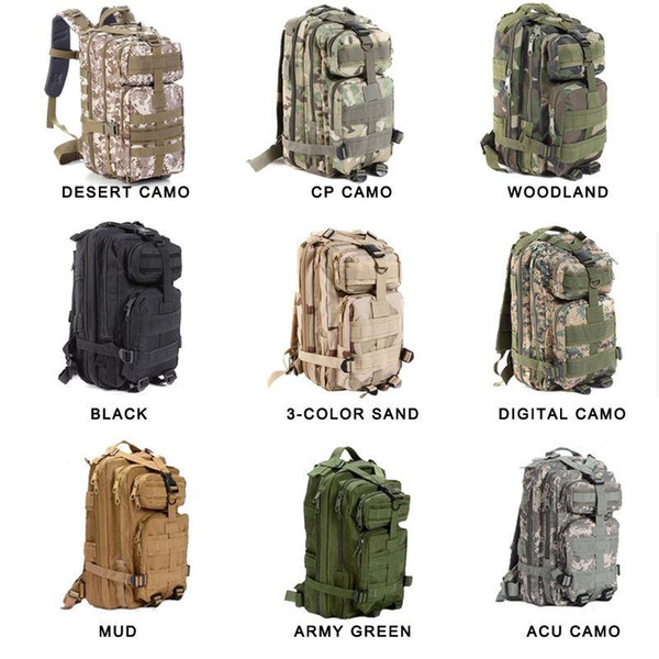 Hiking Camping Bag Tactical Trekking Rucksack Outdoor Sports Camouflage Bag Tactical Backpack Free shipping package clearance Package tax