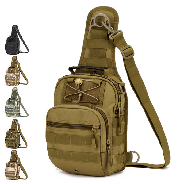 Hot Selling Unisex Camouflage Outdoor Chest Tactical Multi-Function Portable Single-Shoulder Bag for Travelling