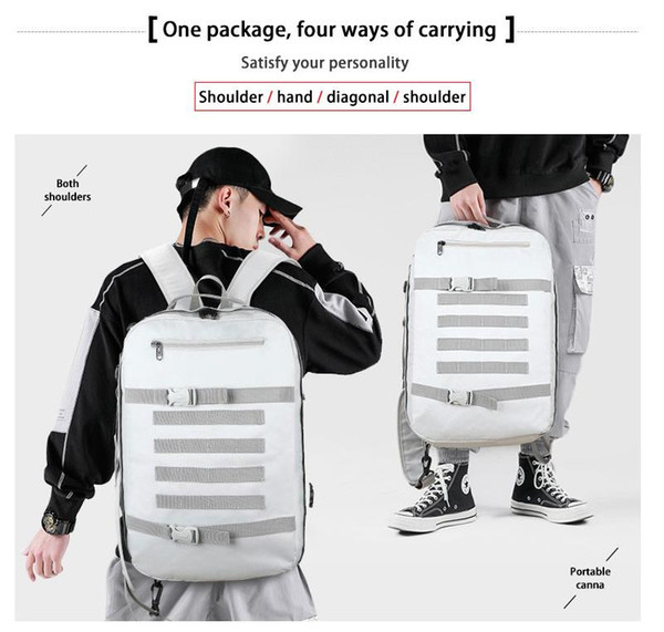 3 in 1 USB Anti-theft Backpack Business Computer Bag fashion Student Outdoor sport Air Cushion Strap Oxford cloth Tactical Bag