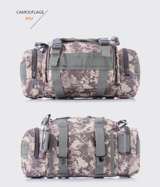 10 colors Camouflage Tactical Bag Sport Bags 600D Waterproof Oxford Fabric Waist Pack Molle Outdoor Pouch Bag for Camping Hiking camera bag