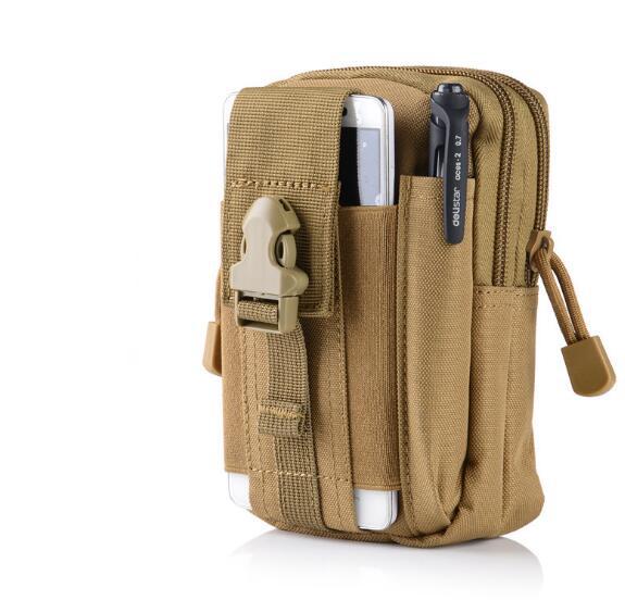 Outdoor sports the molle tactical pockets male 5.5/6 inch waterproof phone bag wear belt running hang bag