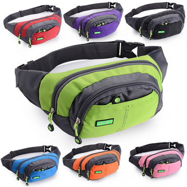 Waterproof Nylon Waist Bag Large Capacity Crossbody Sports Shoulder Bag Sling Messenger Travel Bag 038