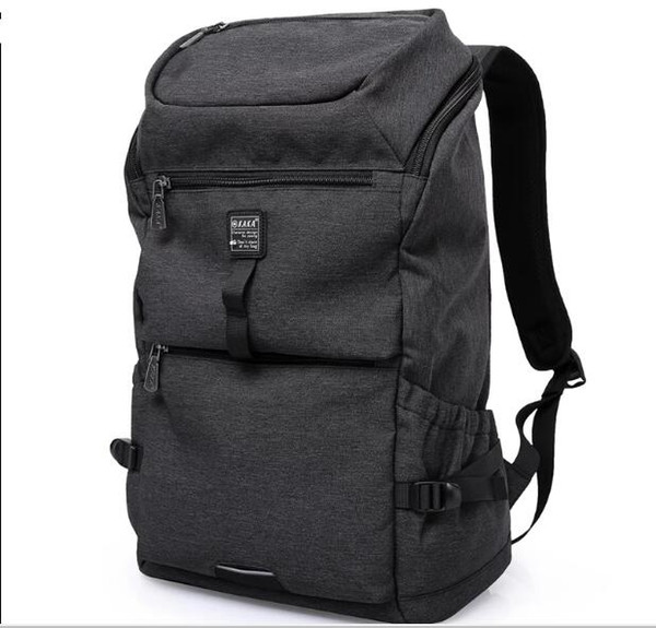 New fashion trend men's backpack large capacity sports travel backpack multi-function backpack black gray product height 42cm