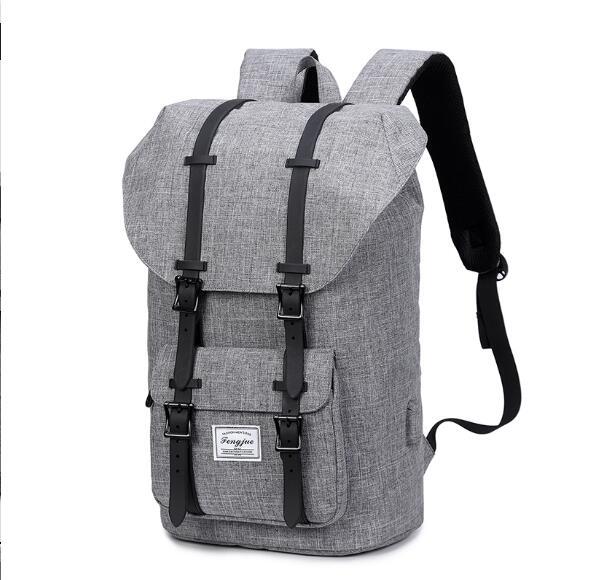 2018 new men's British fashion trend high school college student bag large capacity travel multi-function backpack