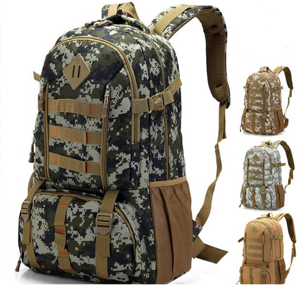 18 new large-capacity men's camouflage backpack outdoor multi-function travel mountaineering bag 50L high quality wear-resistant breathable