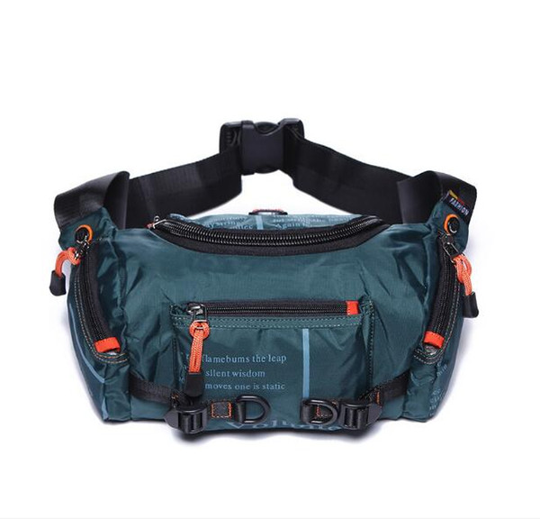 Waist bag multi-function men's large-capacity leisure outdoor sports Messenger chest bag shoulder male bag waterproof Oxford spinning