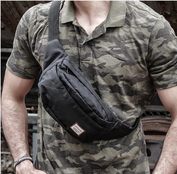 New fashion trend men's pockets sports chest bag men's riding bag shoulder Messenger bag casual outdoor hiking backpack