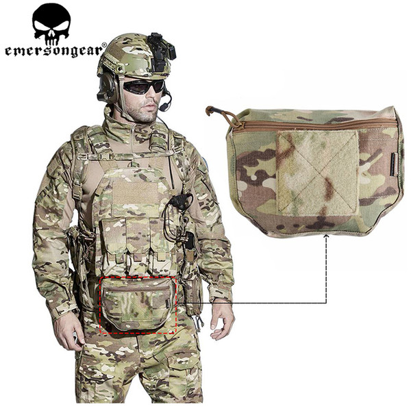 EMERSONGEAR Tactical Drop Pouch Fanny Pack Armor Carrier Dump Drop Pouch Airsoft Plate Carrier Bag Tool for AVS JPC Plate Carrier Vest