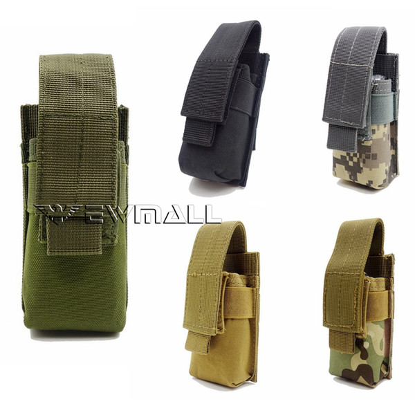 Tactical Molle Utility Tools Knife OC Spray M5 Flashlight Pouch Holster