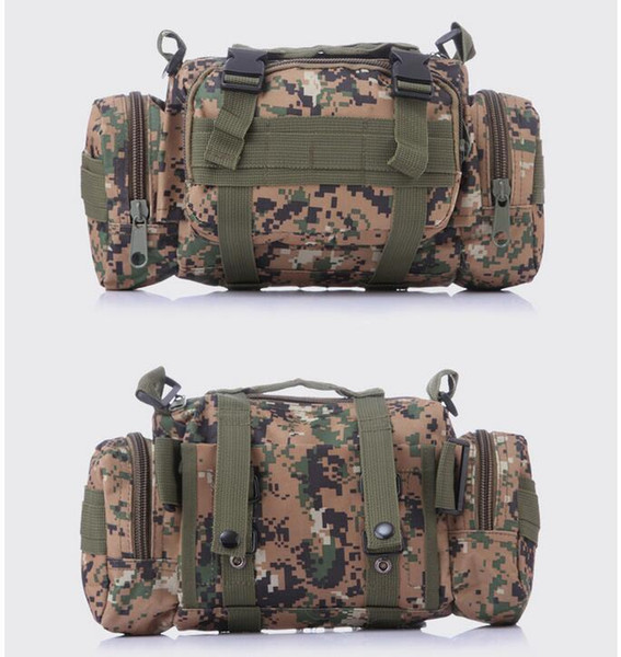 Multi-function sports Bags brown hiking backpacks Tactical Waist packs waist purse pouch running belt cycling waist bag