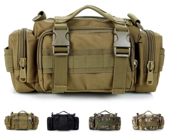 Outdoor nylon multi-function pockets D5 column shoulder camouflage Messenger bag three-use pockets handbags plug-in combination package