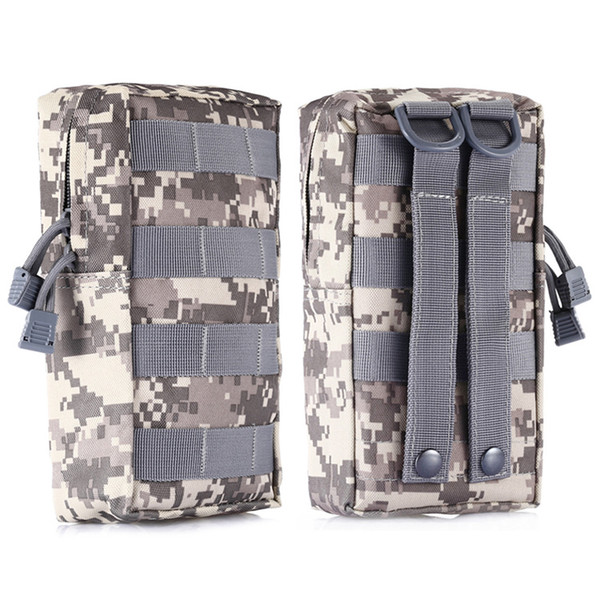 Ooutdoor quipment molle accessory bag waist tactical zipper collection outdoor diagonal debris Recycling bag 2 PCS