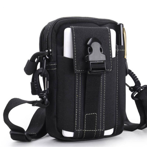 Wholesale Universal Outdoor Tactical Holster Molle Hip Waist Belt Bag Wallet Pouch Purse Phone Case With Strap Free Shipping