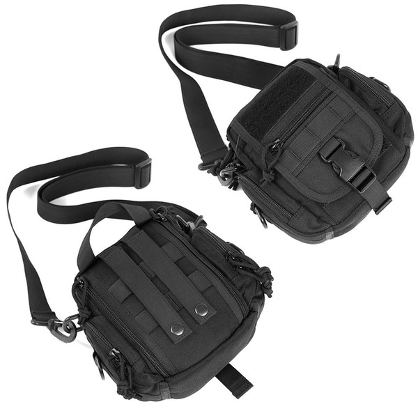 Tactical fanny pack 1000D nylon waterproof multi-use molle waist pouch bag belt tool pouch and adjustable sling shoulder backpack