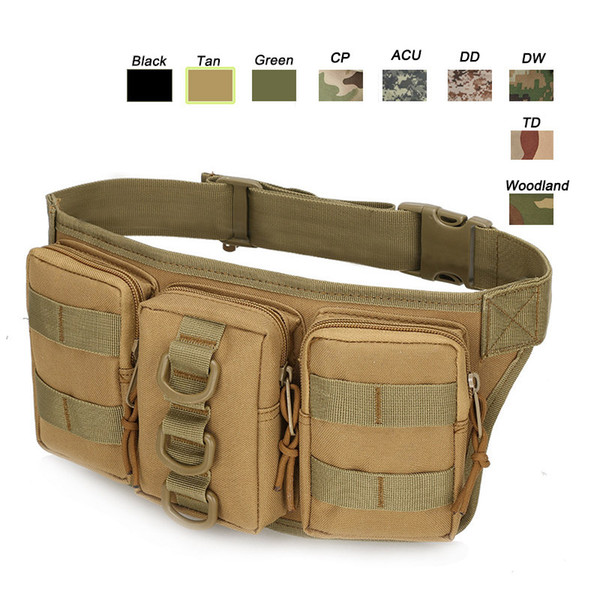 Oudoor Sports Bag Tactical Pack Assault Combat Pack Camouflage Waistpack Tactical Camo Molle Waist Bag NO11-401