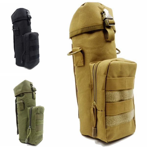 Tactical Pouches Molle Pouches Water Bottle Pouch Bag, Outdoor Camping Kettle Shoulder Bag Messenger Bag Waist Bag Travel Pouch