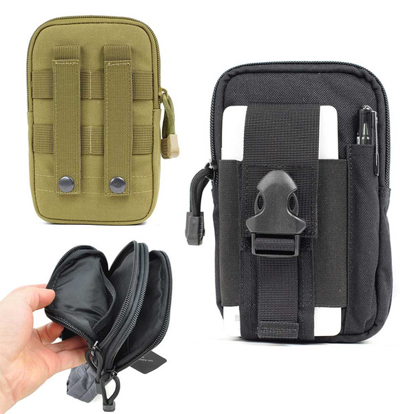 Tactical EDC Molle waist pack Durable Waterproof 1000D Nylon adjustable fanny phone pouch pack Unisex For Outdoor Hiking