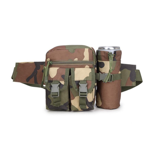 Tactical Molle Bag Outdoor Travel Sport Bag Fanny Pack Detachable Water Bottle Holder Waist Belt Mini Pouch Pocket Free Shipping