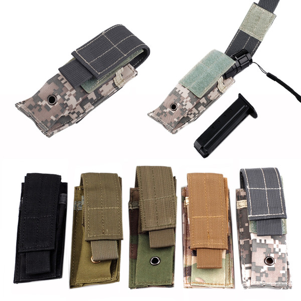 Multifunction Survival Gear Tactical Pouches Molle Pouches , Single Surplus Cartridge Clip Pouch Bag Pistol Magazine Pouch Mag