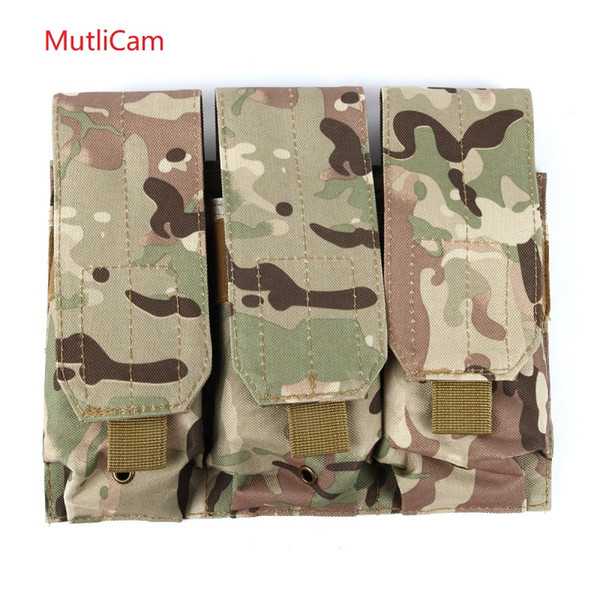 Tacticial Nylon Molle M4 /M16 Triple Mag Pouch For Airsoft Paintball Hunting Shooting Camouflage Equipment