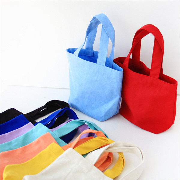 2018 Women Cotton Canvas HandBag Stuff Sacks Portable Canvas Bag Ladies Fashion Cosmetic Bag Outdoor Bags 23*21*10CM