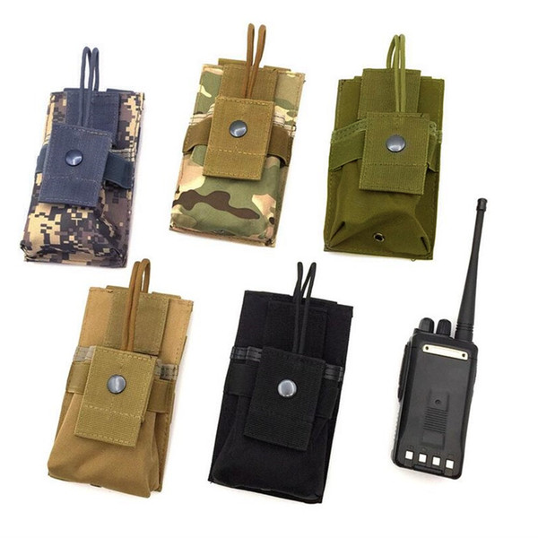 Adjustable MOLLE Radio Holder Tactical Cordura Nylon Short Radio Pouch