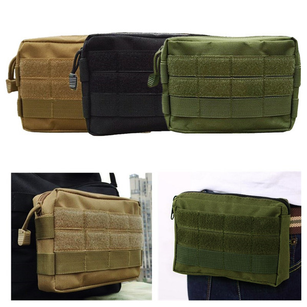 FIRECLUB Outdoor Tactical Waist Bag Multifunctional EDC Molle Tool Zipper Waist Pack Accessory Belt Pouch