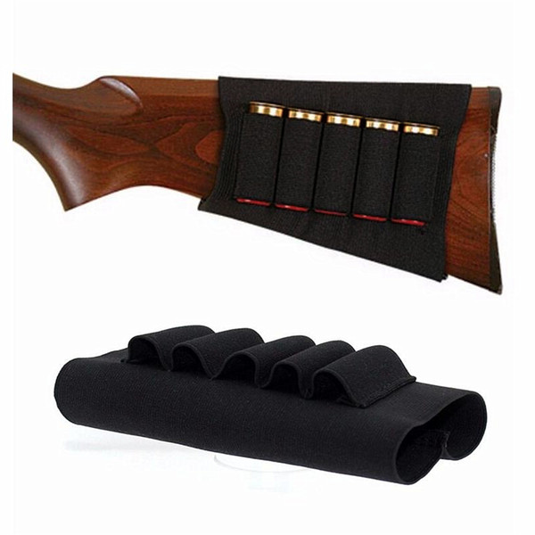 FIRECLUB Black gun Rifle Butt Stock Shell Cartridge Holder 5 Shells/shot gun shell holder