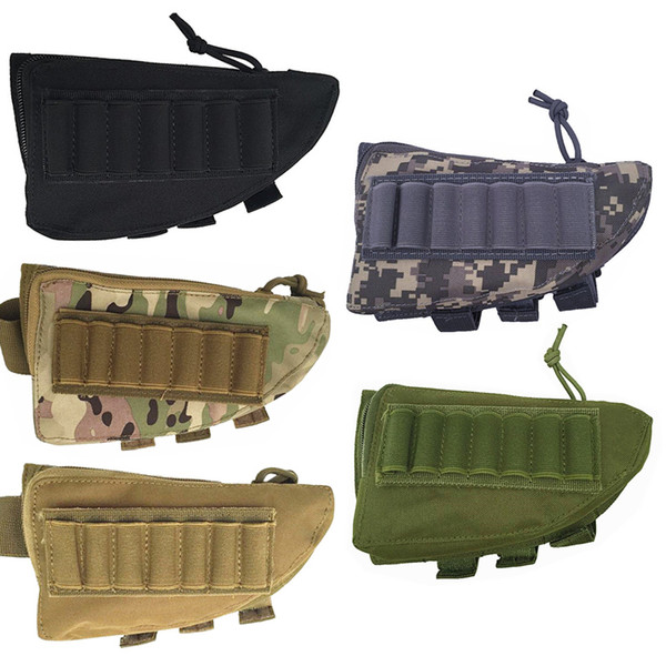 FIRECLUB Tactical Buttstock Shot gun Rifle Stock Ammo Portable Pouch Shell Cartridge Holder Pouch Holder Cheek Leather Pad