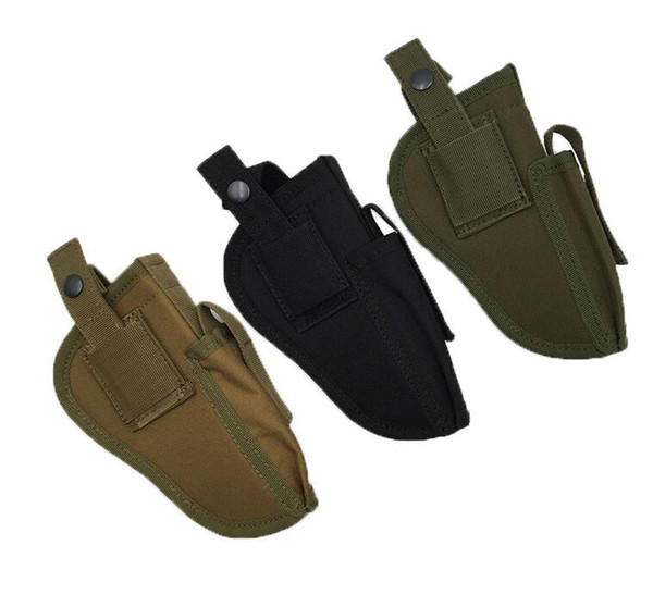 High Quality Edc Right Left Interchangeable Tactical Pistol Hand Gun Holster Molle Pistol Holster Magazine Slot Holder