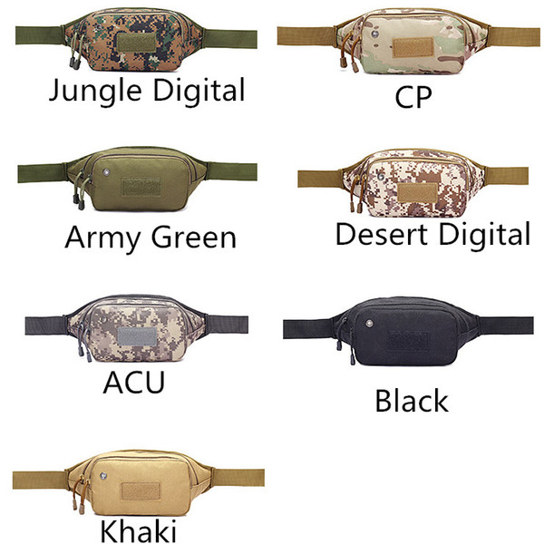 Outdoor Running Jogging Waist Bag Riding Trekking Packs Tactical Camouflage Camping Shoulder Bag With Headphones Hole