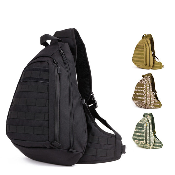 Tactical CrossBody Backpack MOLLE System Outdoor Leisure Waterproof Sling Pack Chest Bag Shoulder Bag