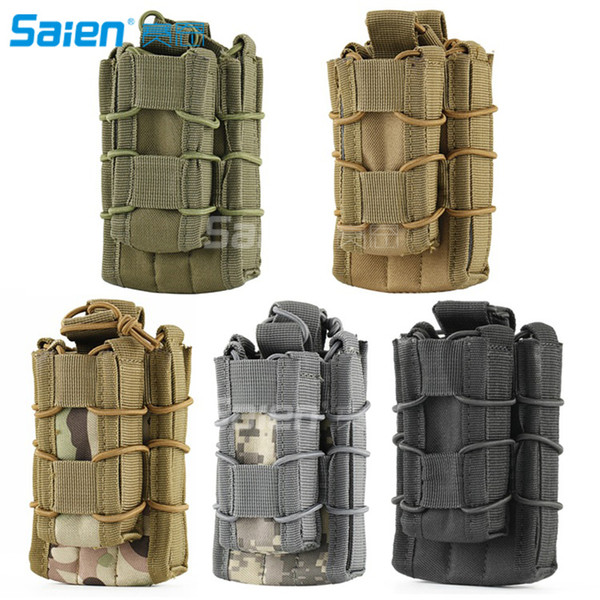 Nylon Smartphone Holster Pouch MOLLE Tactical Carrying Pouch Big Capacity Belt Loop Waist Bag Money Pocke