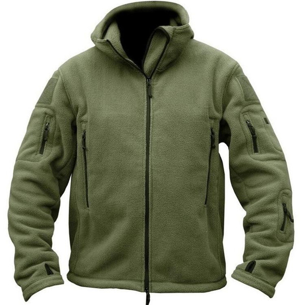 2018 Outdoor Winter Tactical Fleece Foreign Trade Fleece Jacket Men's Tops Mountaineering Fleece Windproof Brushed Jacket