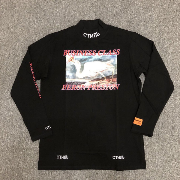 Heron Preston 18fw embroidered print sweater Hong Kong limited base long sleeve high collar sweater men and women