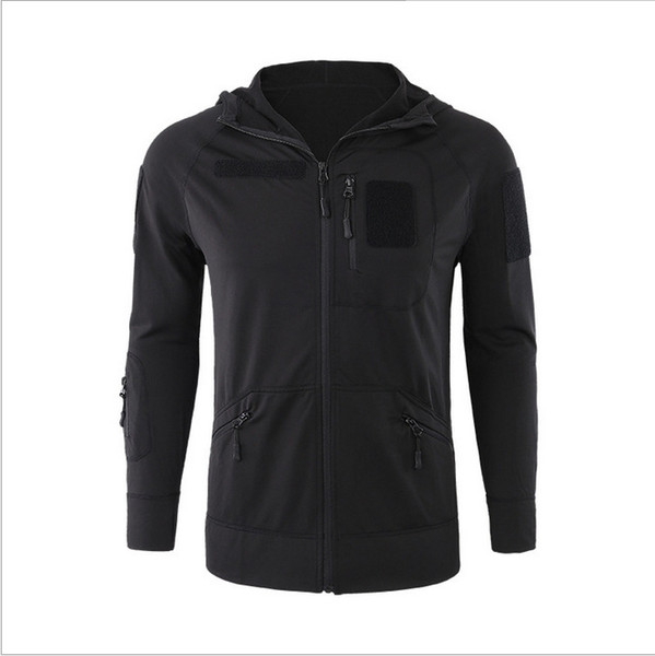 New 2018 Winter Tactical men's outdoor stretch fleece jacket Tactical sweater Pulling stretch hoodie jacket