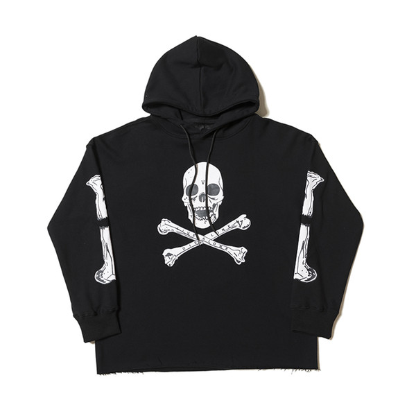 Hip-hop trend VLONE LIFE Halloween limited skull skull big V hoodie pullover sweater men and women