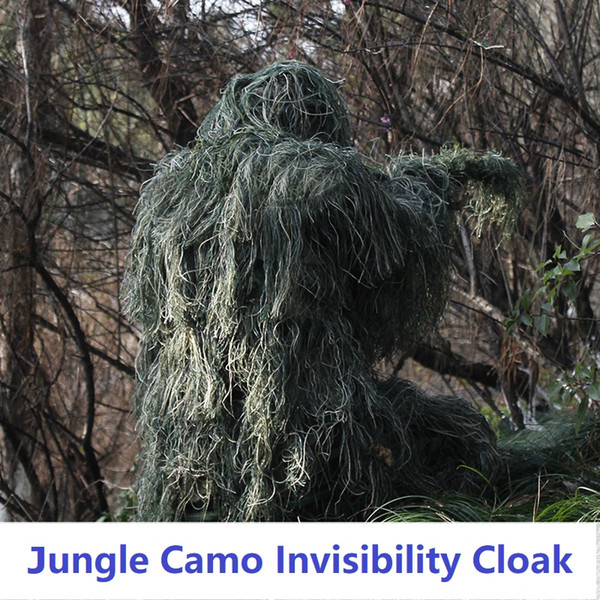 Brand New 3D Universal Camouflage Suits Woodland Clothes Adjustable Size Ghillie Suit For Hunting Army Tactical Sniper Set Kits