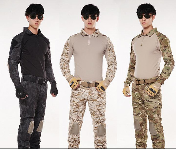 wholesale 2pcs / set Meuzac Special forces Tactical Jacket Sets Clothing frog Tights Camouflage outdoor GEN2 pants Python acu training Fight