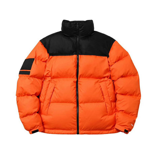 New Arrives Brand New Windproof Thick Outerwear Fashion Trend Down Jackets Down Jackets Nuptse Leaves Orange HFXYYRF004