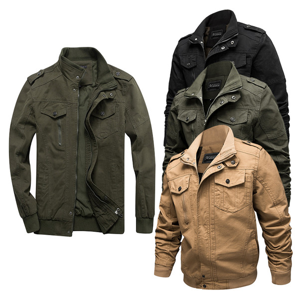 Tactical Jacket Men Autumn Winter Cotton Pilot Jacket Coat Army Male Bomber Jackets Air Force Cargo Flight Jaqueta Plus Size M-6XL Casual